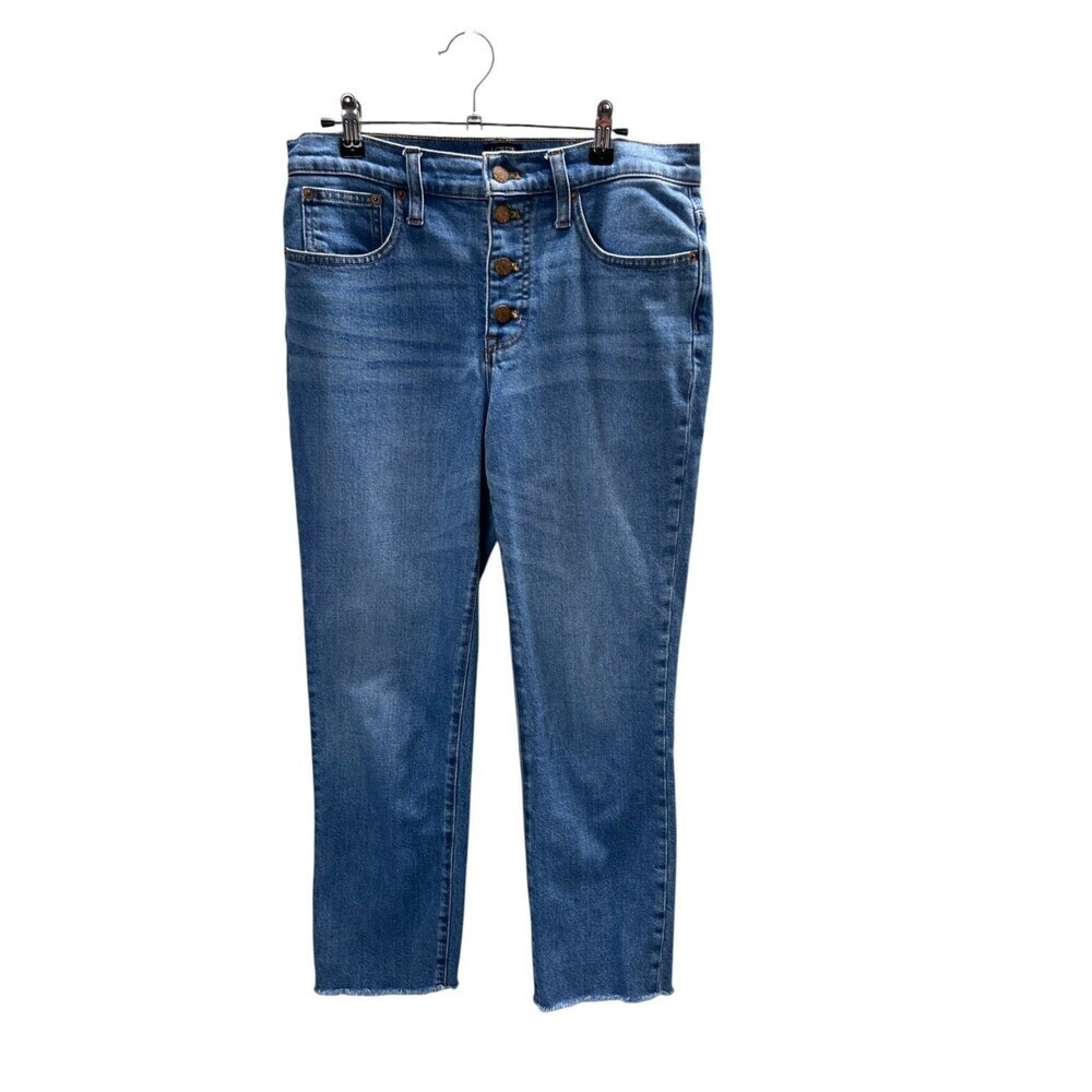 J Crew Jeans Women's Size 28 Blue Essential Straight Cotton Blend